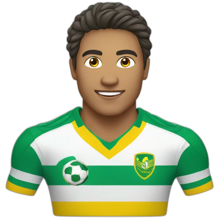 Football kabyle jaune et vert emoji