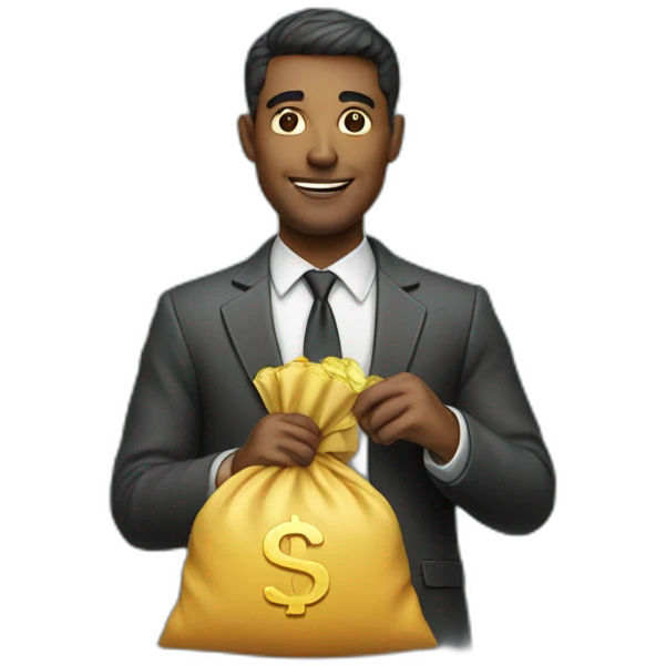 man with money bag emoji
