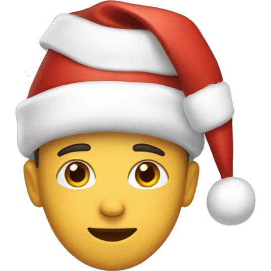 Me wearing a Christmas hat emoji