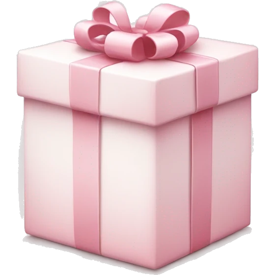 Light pink and white present emoji