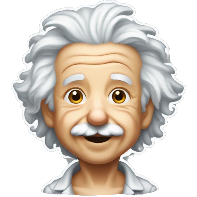 albert einstein happy Neonate sticker emoji