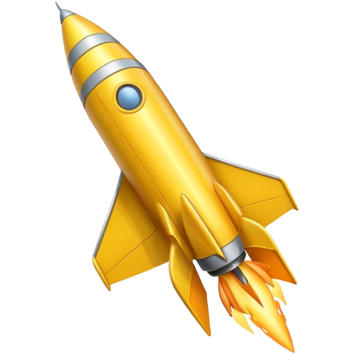 yellow rocket emoji