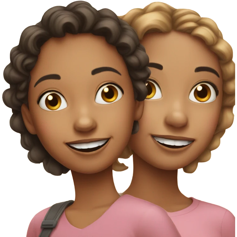 Three girls with pig noses smiling emoji