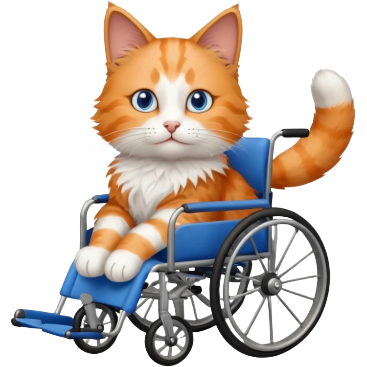 cat wheelchair emoji