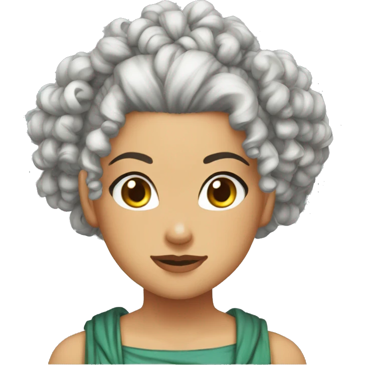 DBZ curly hair bun morrocan ai designer girl emoji