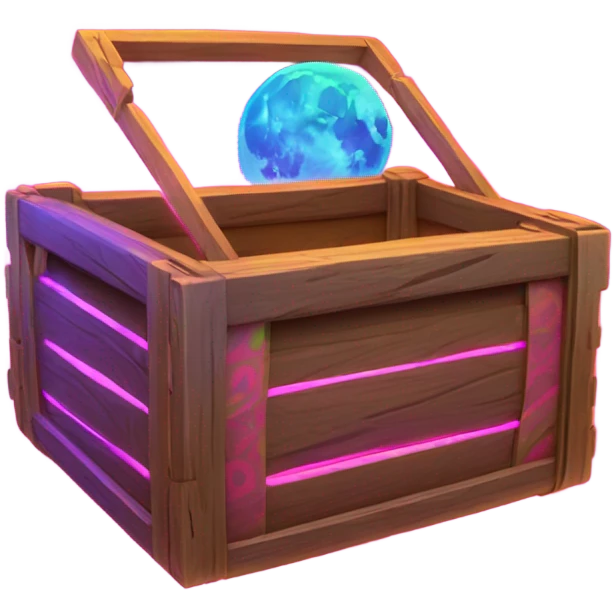 Neon moon crate emoji