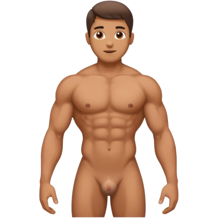 Whole man  with whole body naked with penis emoji