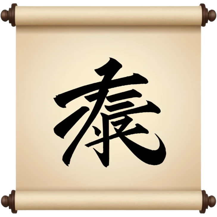 Japanese calligraphy scroll emoji