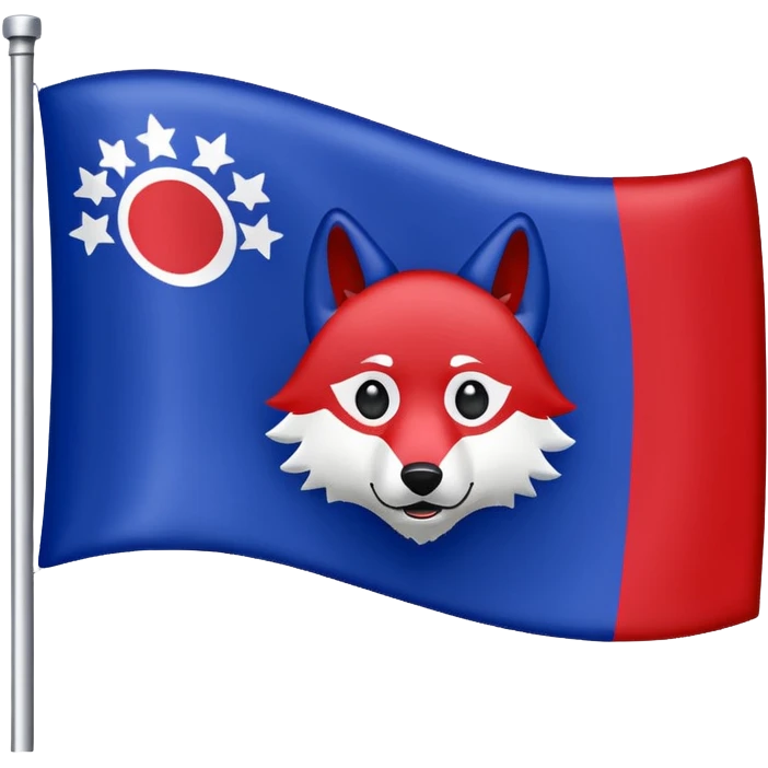 Flag that says #Wolf99 emoji