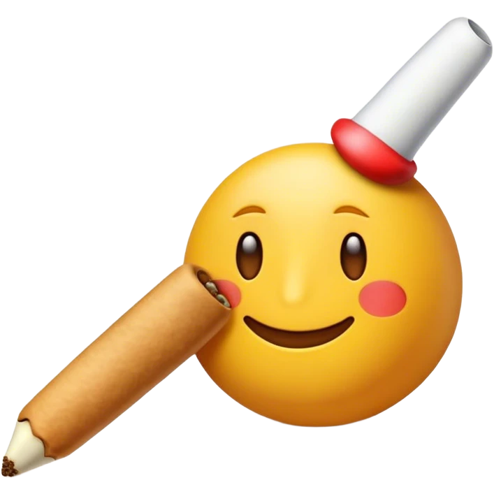Emoji mit einem Joint im Mund  emoji