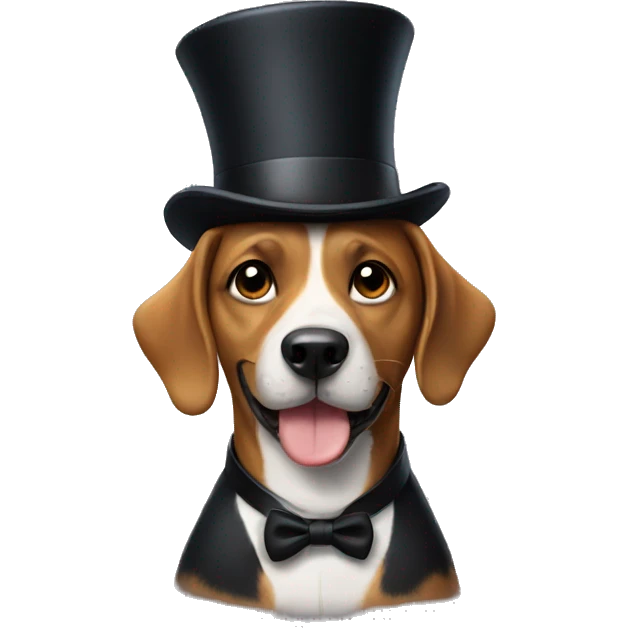 Dog with tophat emoji