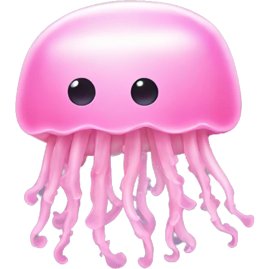Jelly fish pastell pink no face  emoji