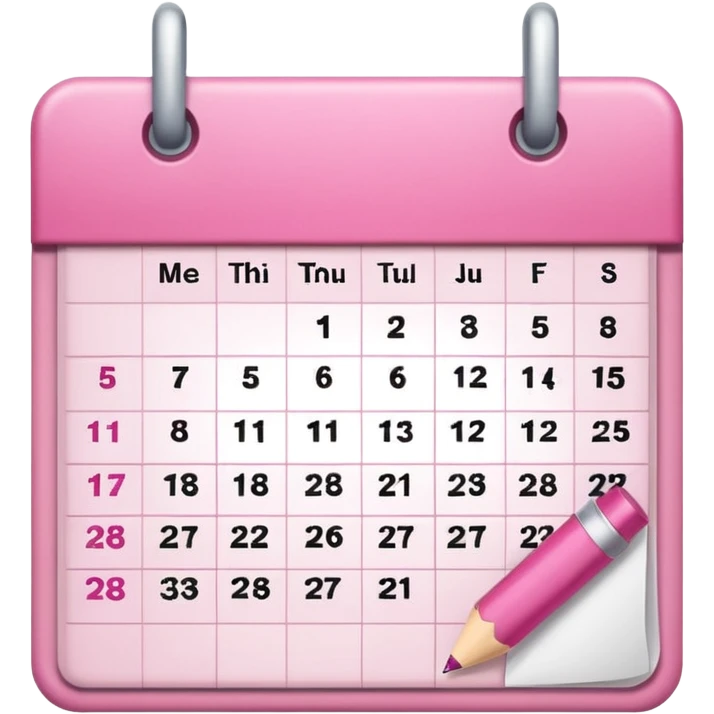 Change this calendar emoji 📆 to pink emoji