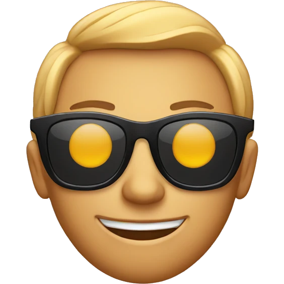 We’re having a good time text with sunglasses emoji