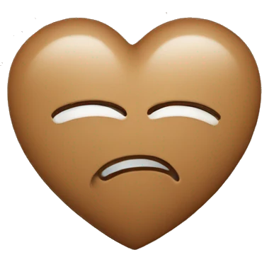Light brown heart  emoji