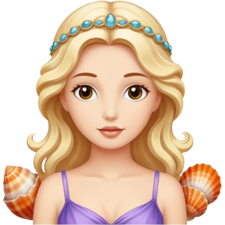 Aphrodite avec des coquillages  emoji