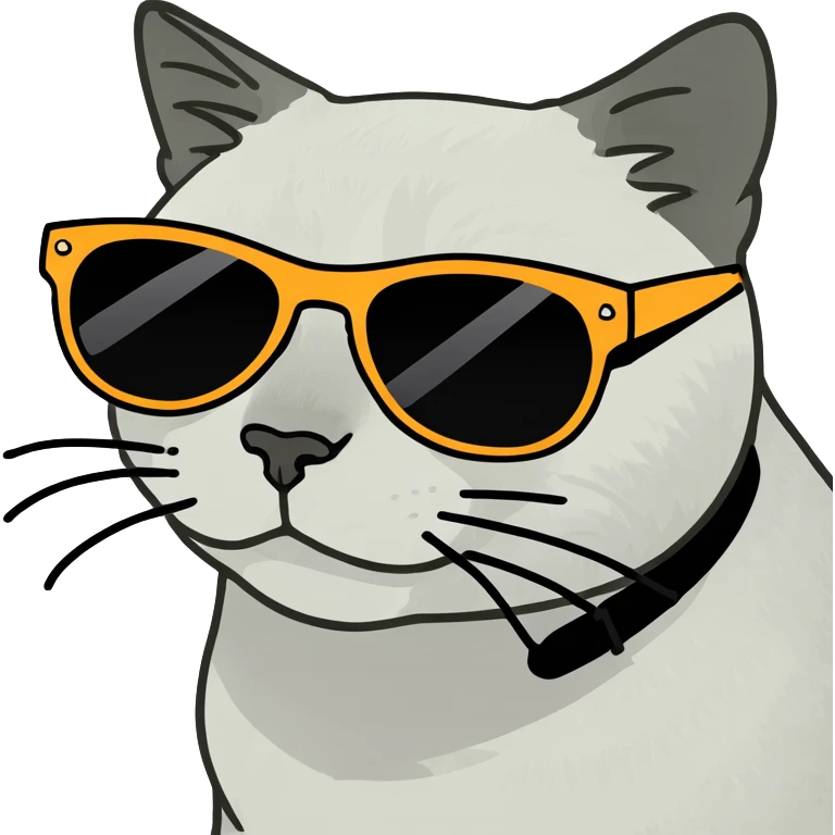 Cat with sunglasses emoji