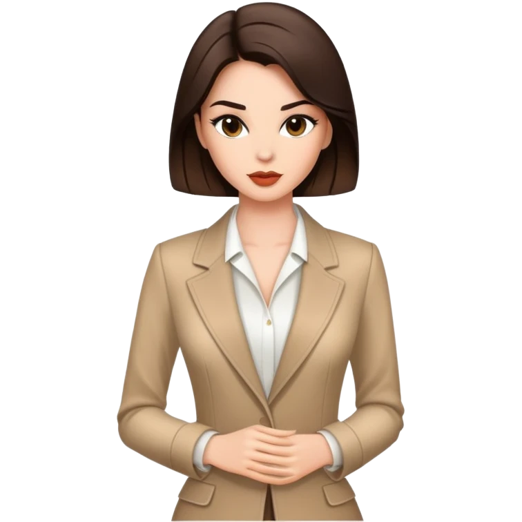 Elegant brunette model with stylish outfit emoji
