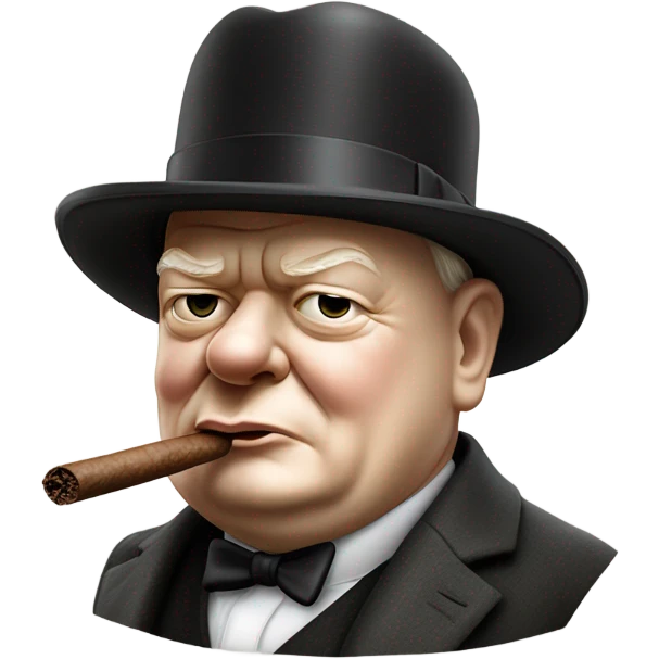 photorealistic Winston Churchill emoji