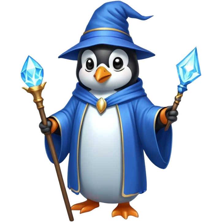 Penguin Wizard emoji
