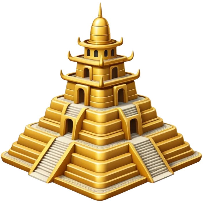 Annunaki ancient gold spaceship ziggurat top emoji