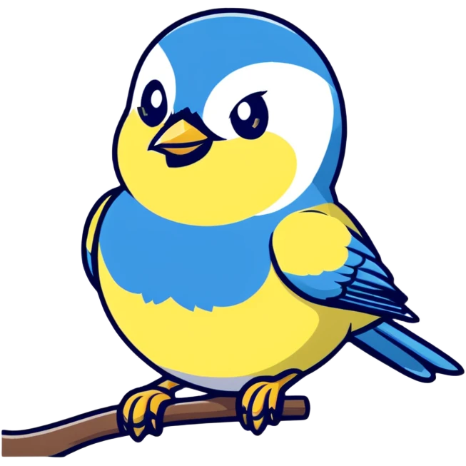 Eurasian blue tit bird emoji