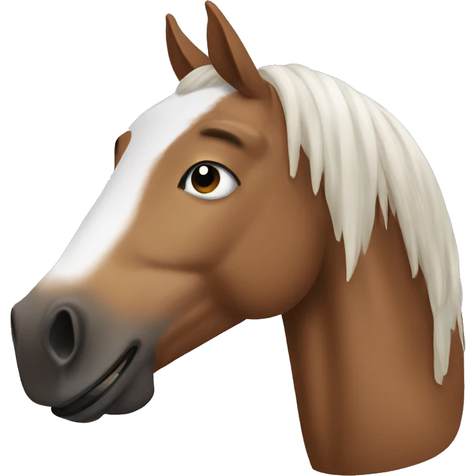 Horse with coconut emoji