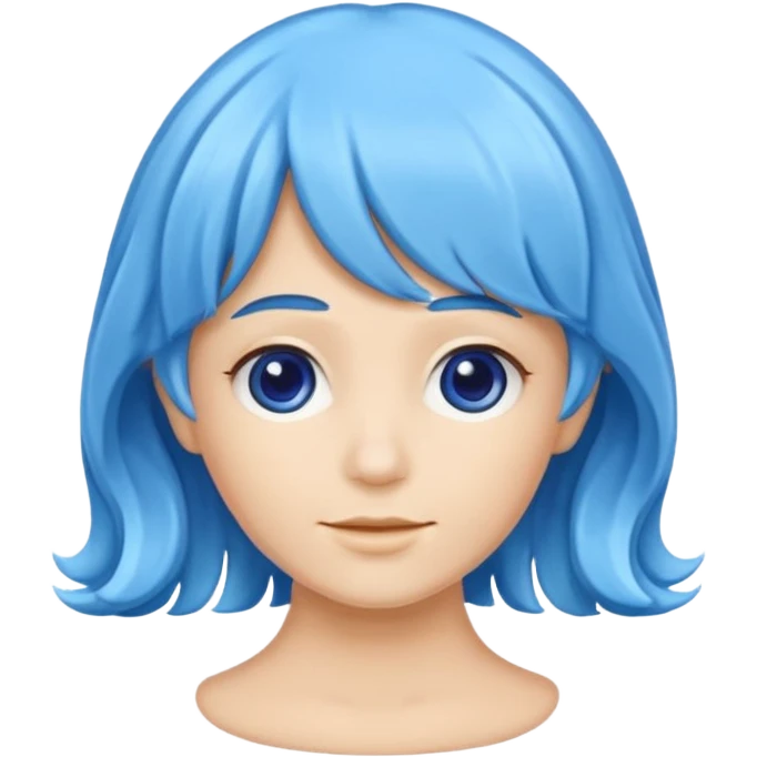 blue wig emoji