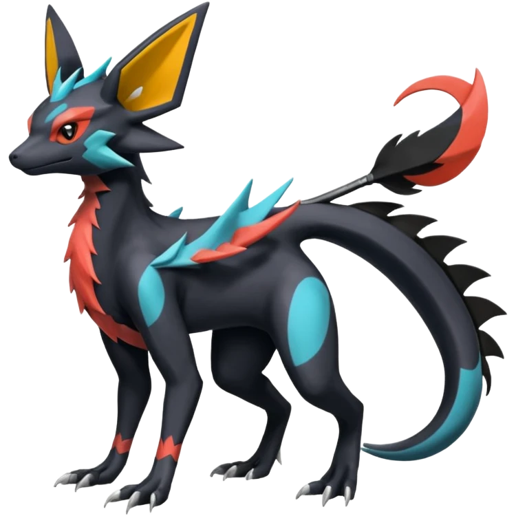 Salandit-Noivern-Nargacuga-Umbreon-Silvally-fusion (full body) emoji