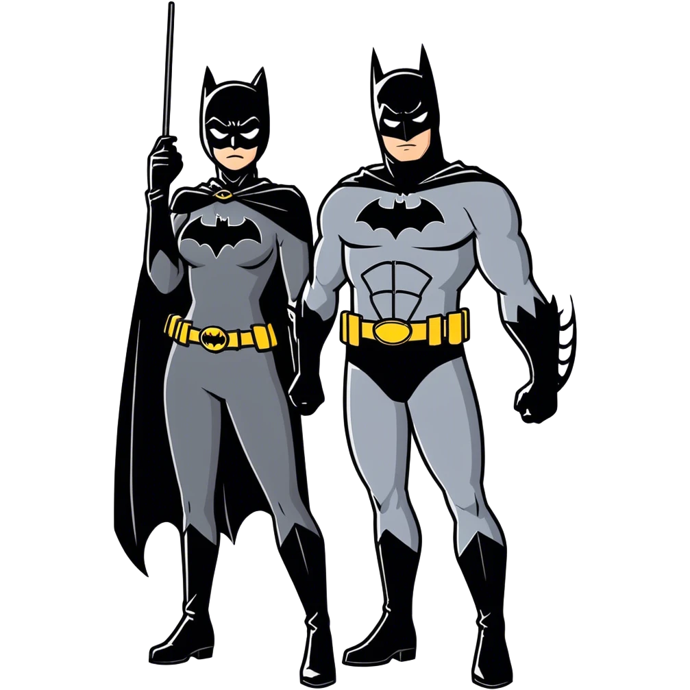 Batman and catwoman emoji