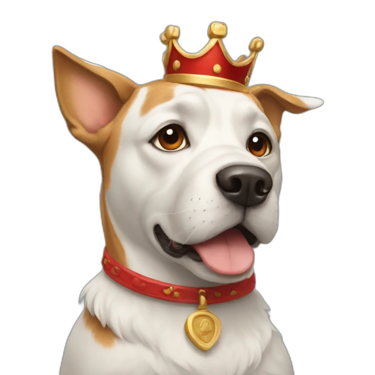 dog with a red crown emoji