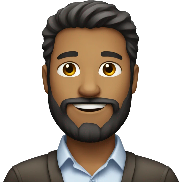 confident male with beard emoji