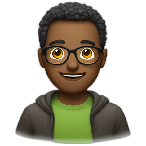 Man with Glases ans goathy emoji