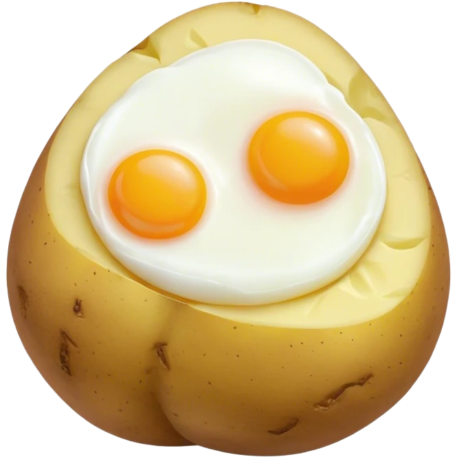 a potato egg emoji