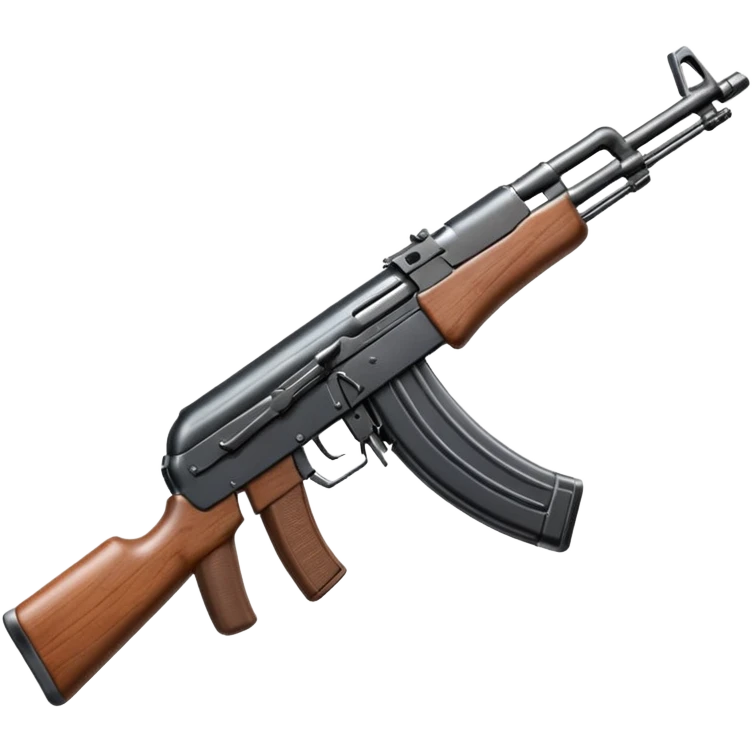 ak-47, horizontal, facing right  emoji