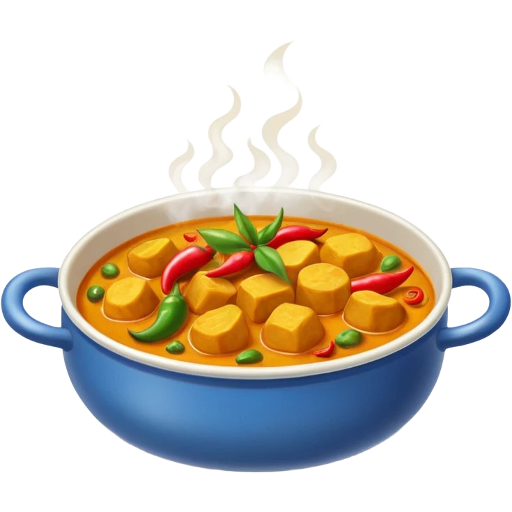 Hot spicy vegan curry dish emoji