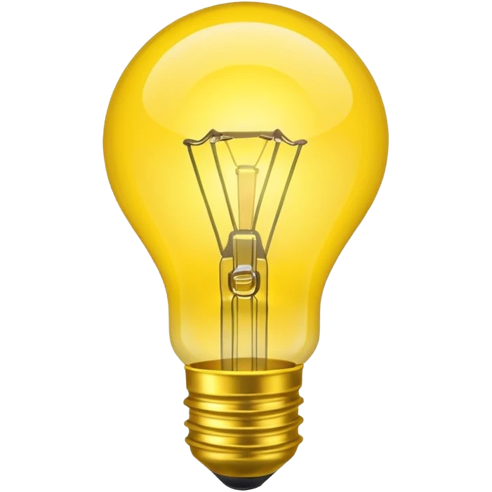 glowing lightbulb representing an idea emoji
