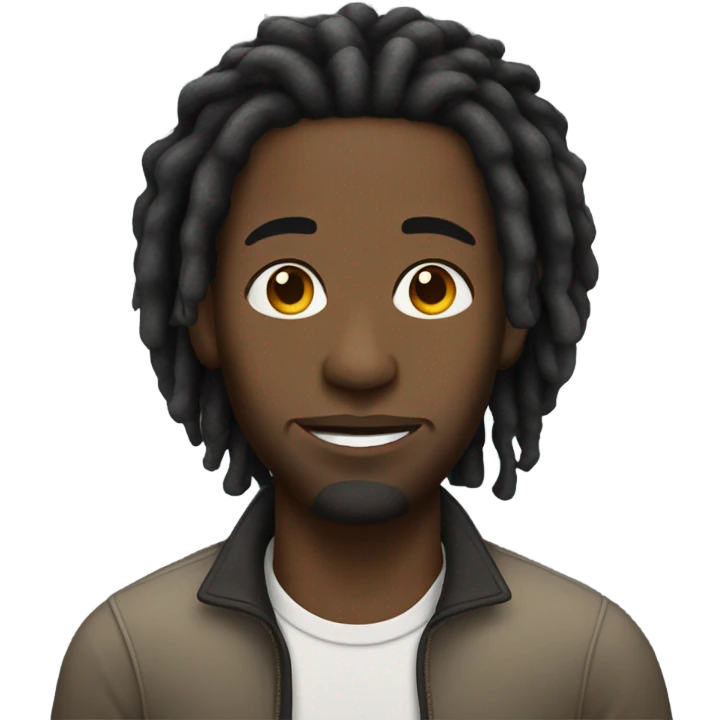 black man-dread locks- say no facial hair emoji