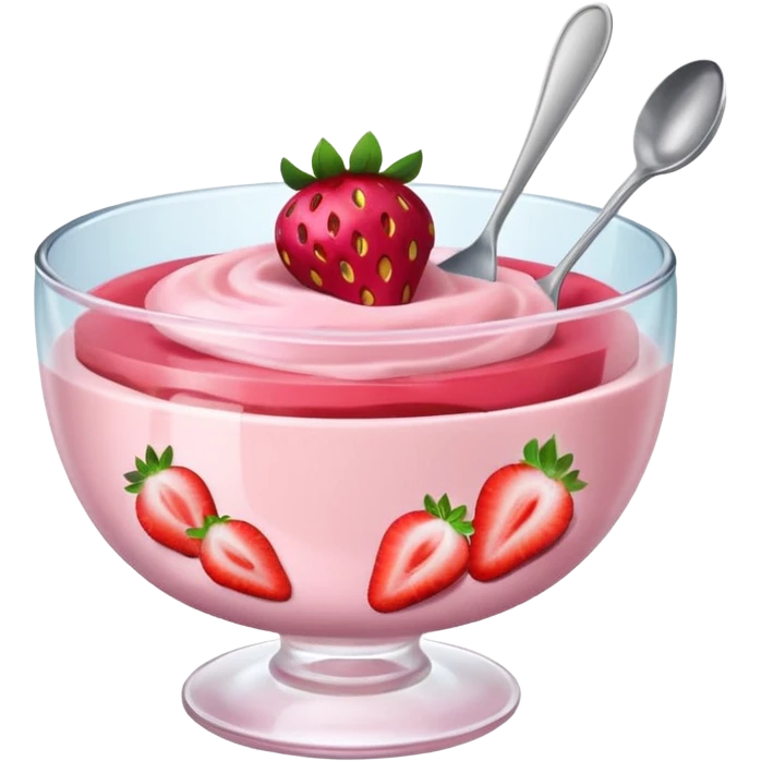 Strawberry pudding emoji