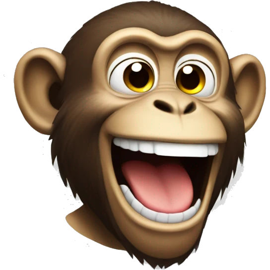 Monkey laughing hysterically  emoji