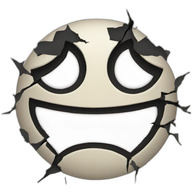 cracked smiley face emoji