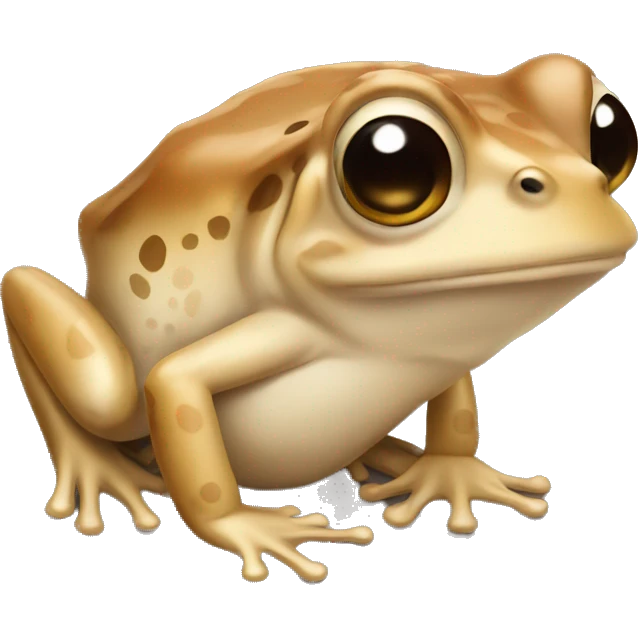 Beige frog with brown wings  emoji