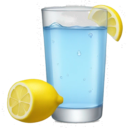 glass of water and lemon emoji