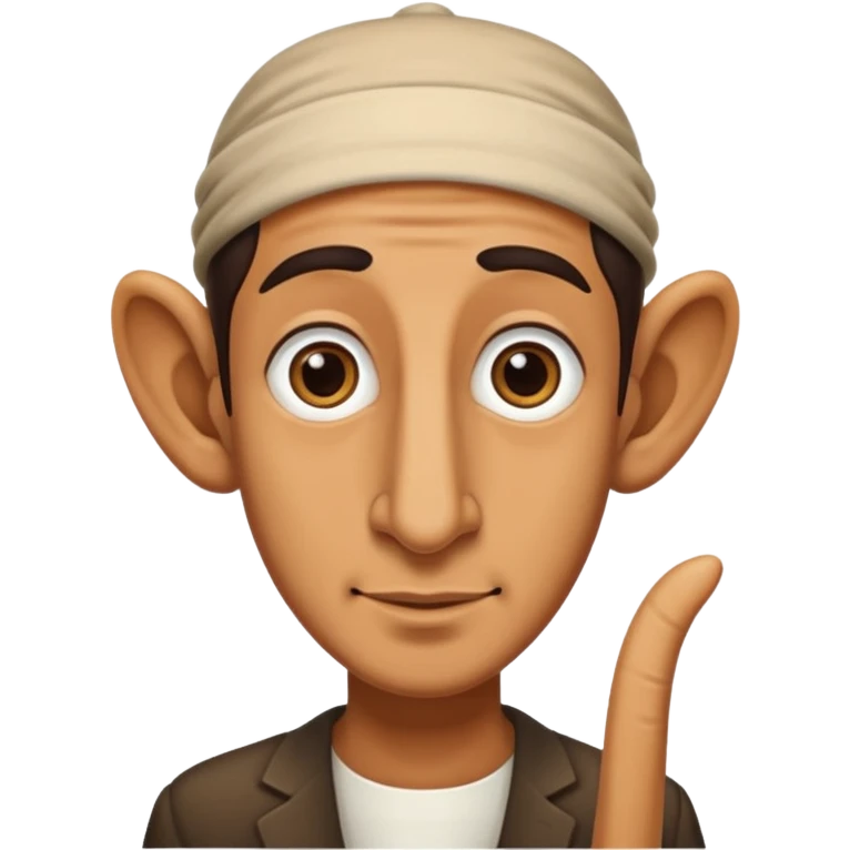 Jewish with super long nose emoji