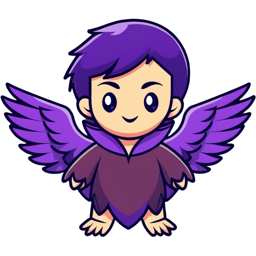 Morrigan from Dragon Age transforming into a raven emoji