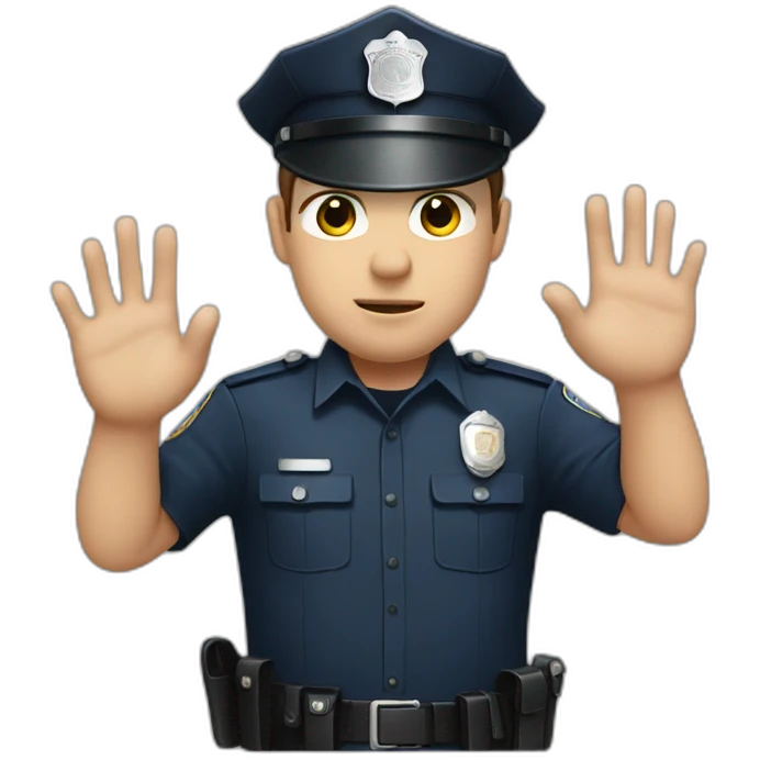 Police man stop hand emoji