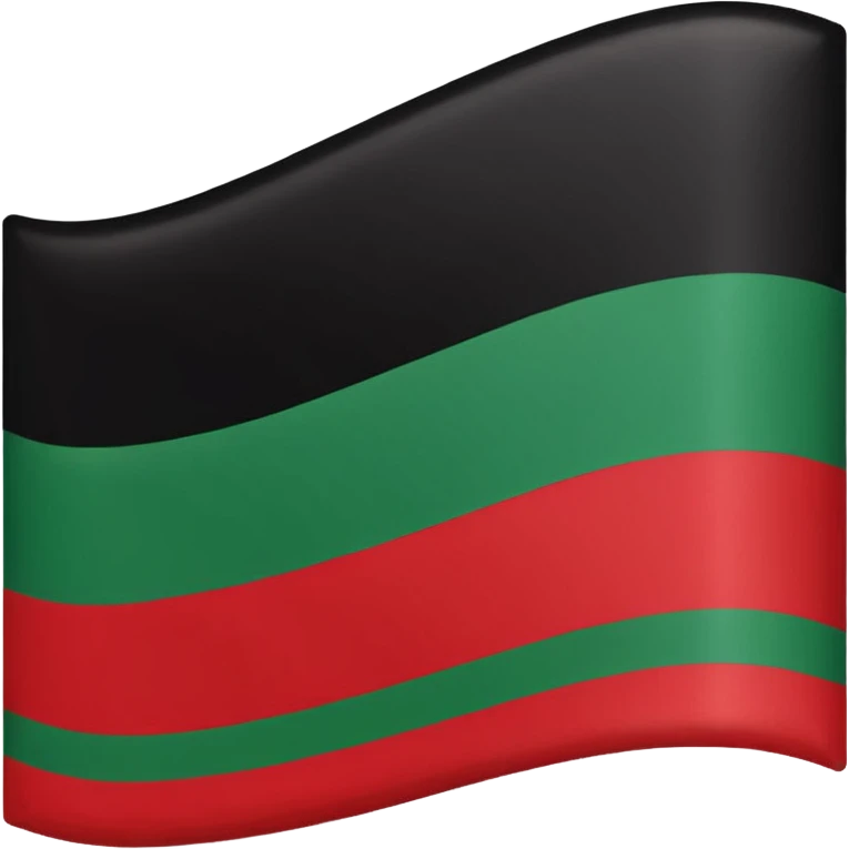 Pan African-African American Flag (Red-Black and Green horizontal stripes) - no stars or other symbols emoji