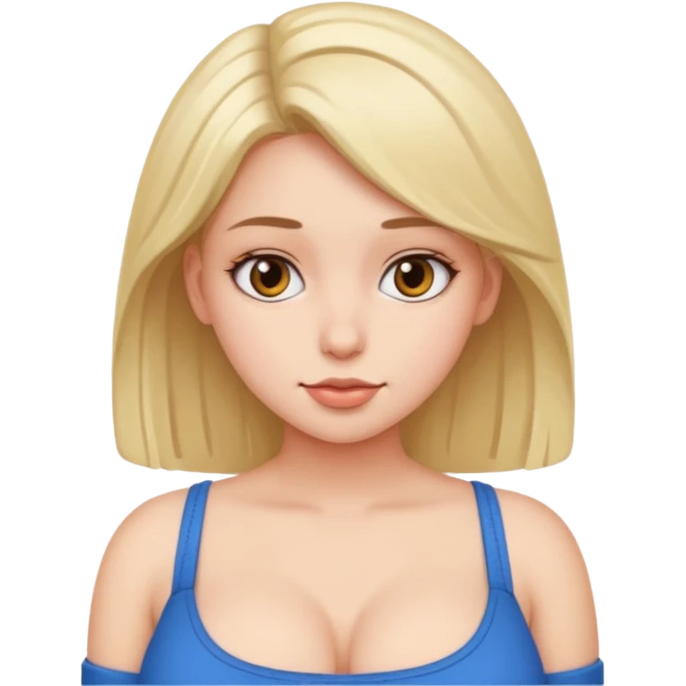  teen not wearing any clothing with big boobs  emoji