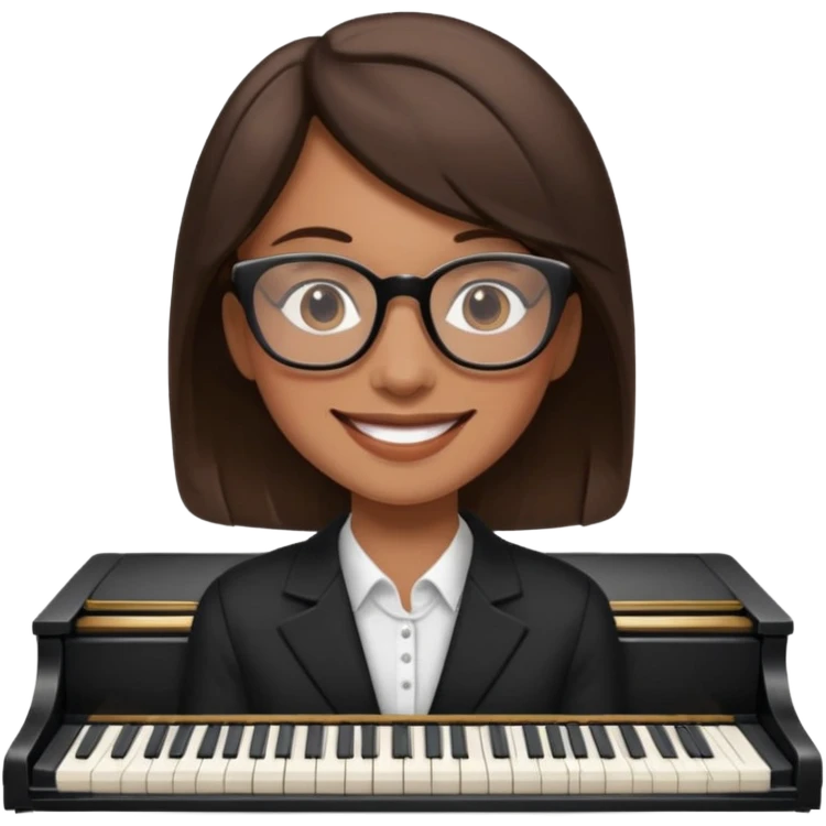 Brunette  glassespianists emoji