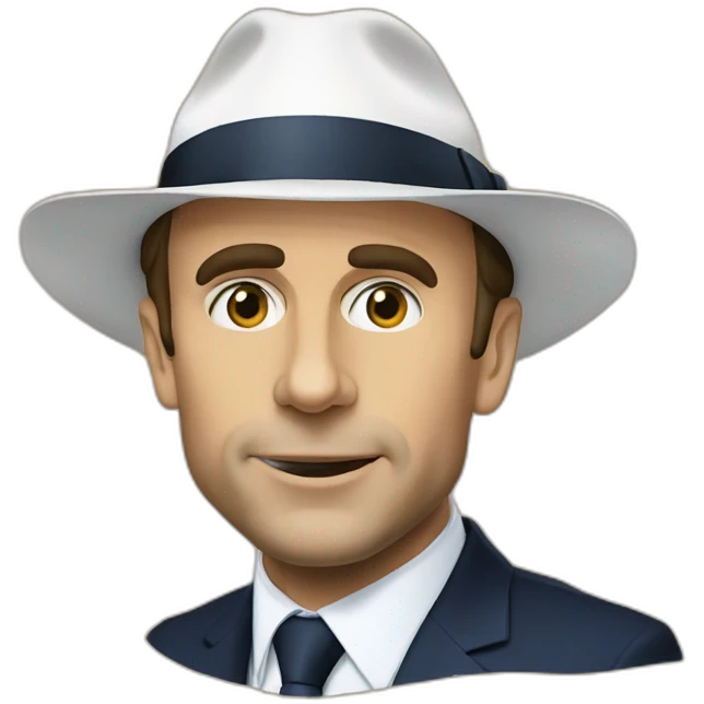 Macron qui as une paille dans le nez emoji